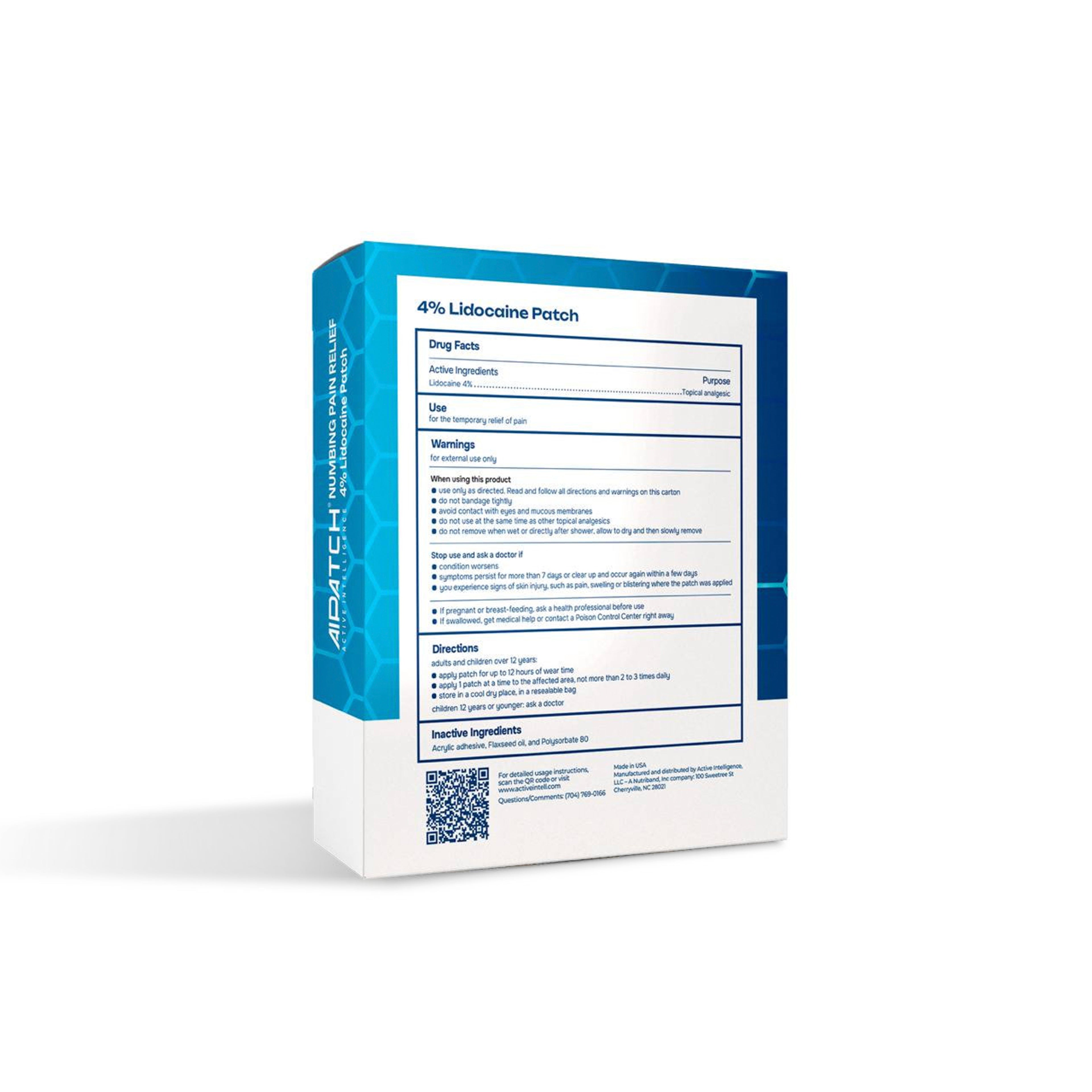 AI Patch Numbing Pain Relief – 4% Lidocaine Kinesiology Patches
