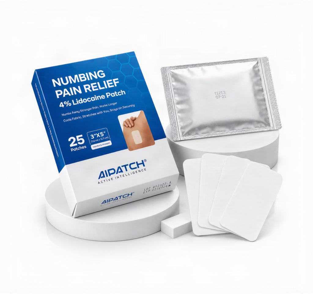 AI Patch Numbing Pain Relief 4% Lidocaine Patches Package