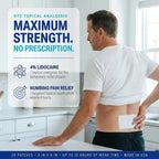 AI Patch 4% Lidocaine topical pain relief patch applied to lower back