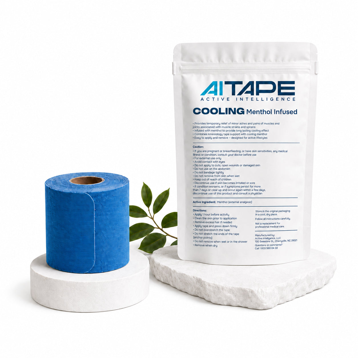 AI Tape Cooling Menthol Infused Kinesiology Tape Package