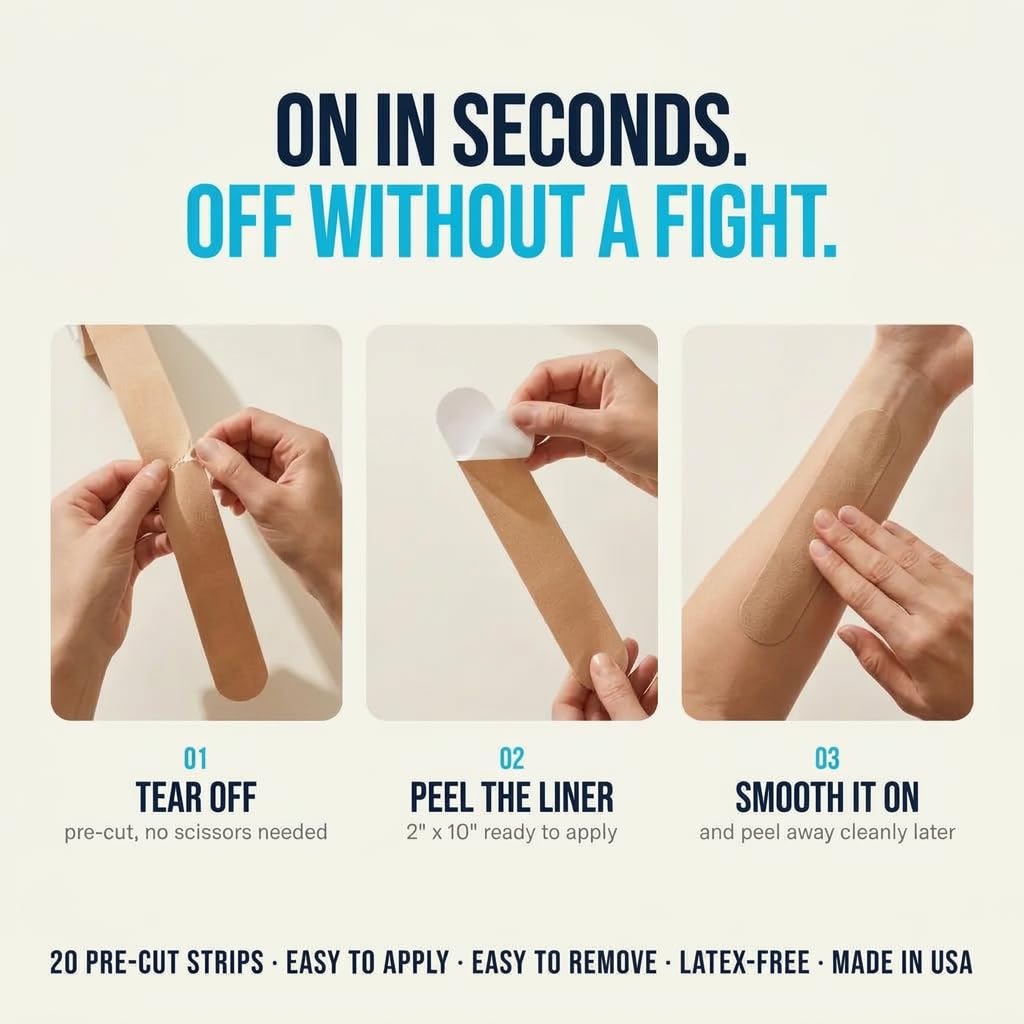 How to apply AI Tape Numbing Pain Relief in three simple steps